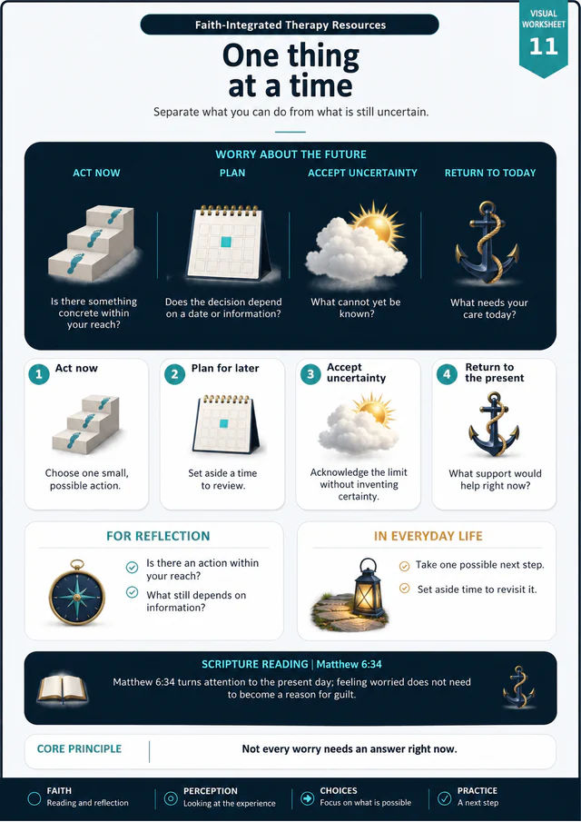 Guide No. 11 · Visual worksheet: One thing at a time